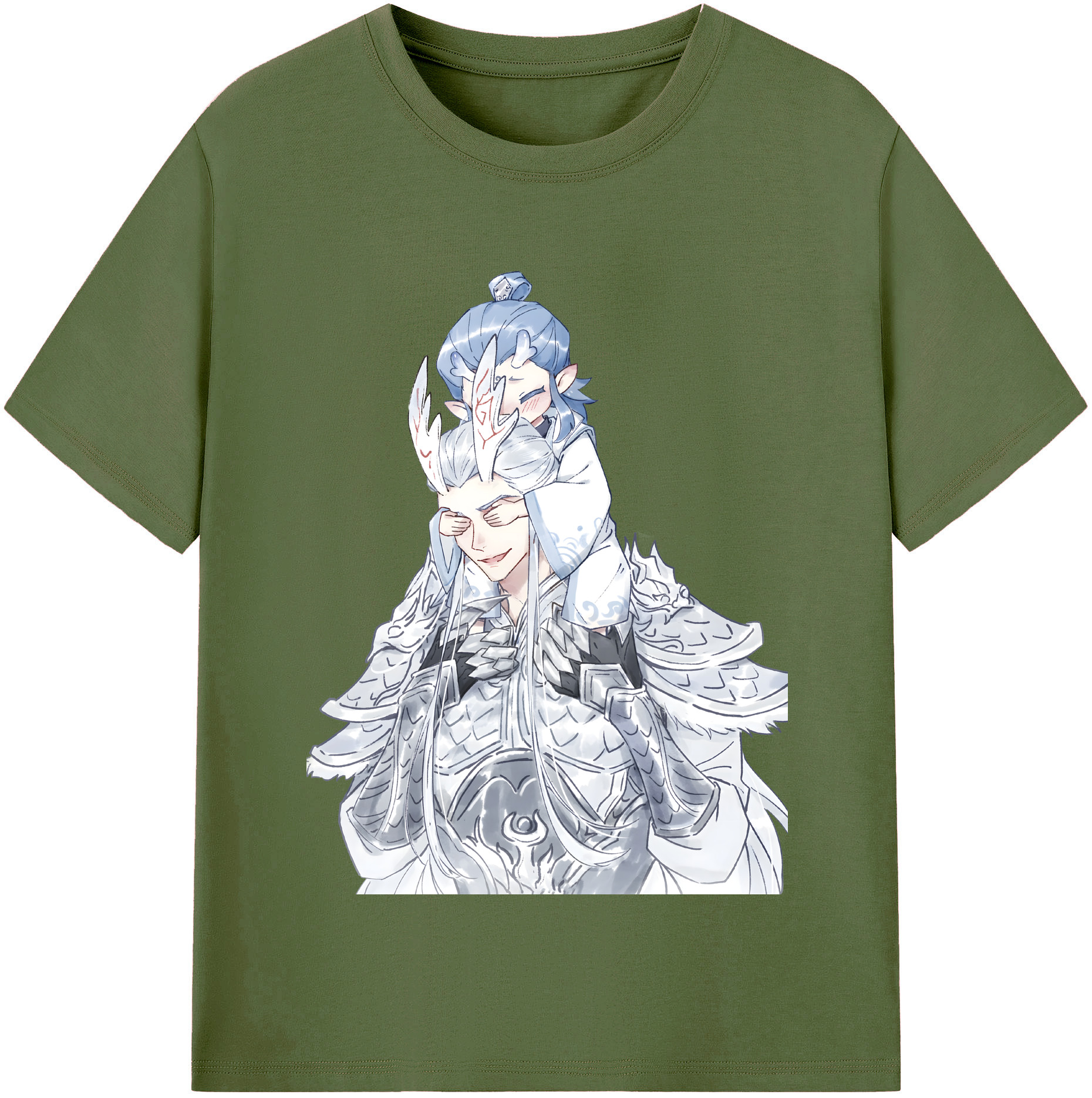（画像用） Ne Zha 2 ナタ 魔童の大暴れ 綿100％半袖Tシャツ（フロントプリント）